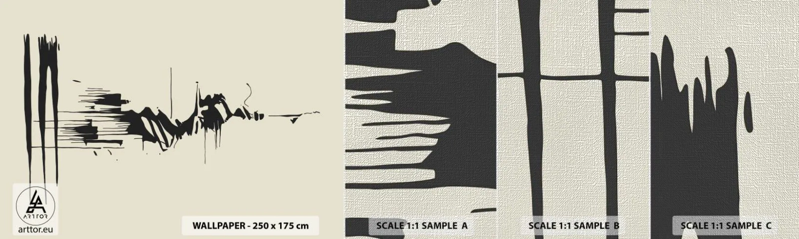 Fotobehang Monster Premium Canvas - Overhaaste abstractie - Abstractie, Minimalisme, Deel - 100x30 cm