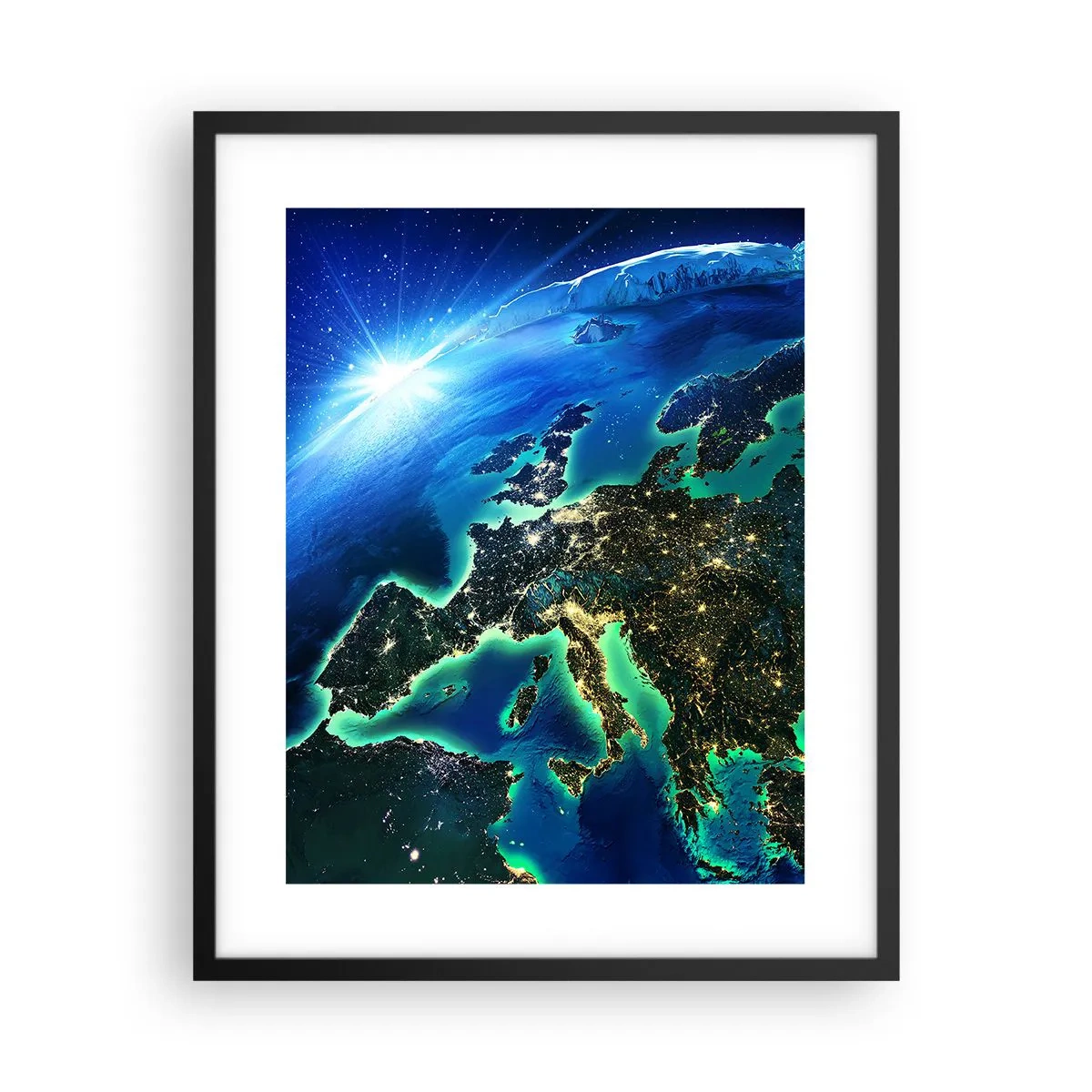 Poster in een zwarte lijst - Sprankelend Europa - 40x50 cm