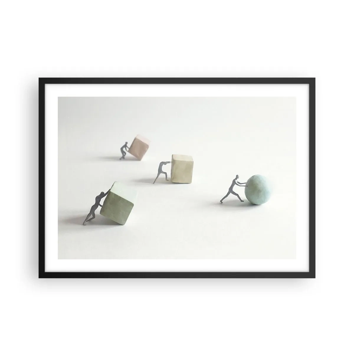 Poster in een zwarte lijst - Puur leven - 70x50 cm