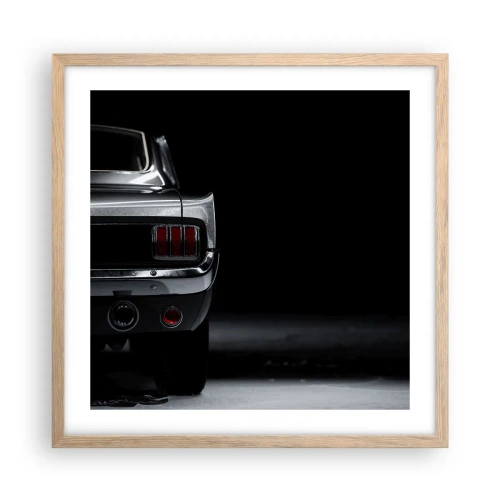 Een poster in een licht eiken lijst - De charme van de klassieker - 50x50 cm