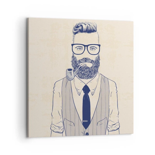 Schilderen op canvas - Vrolijk, mannelijk en modieus - 60x60 cm
