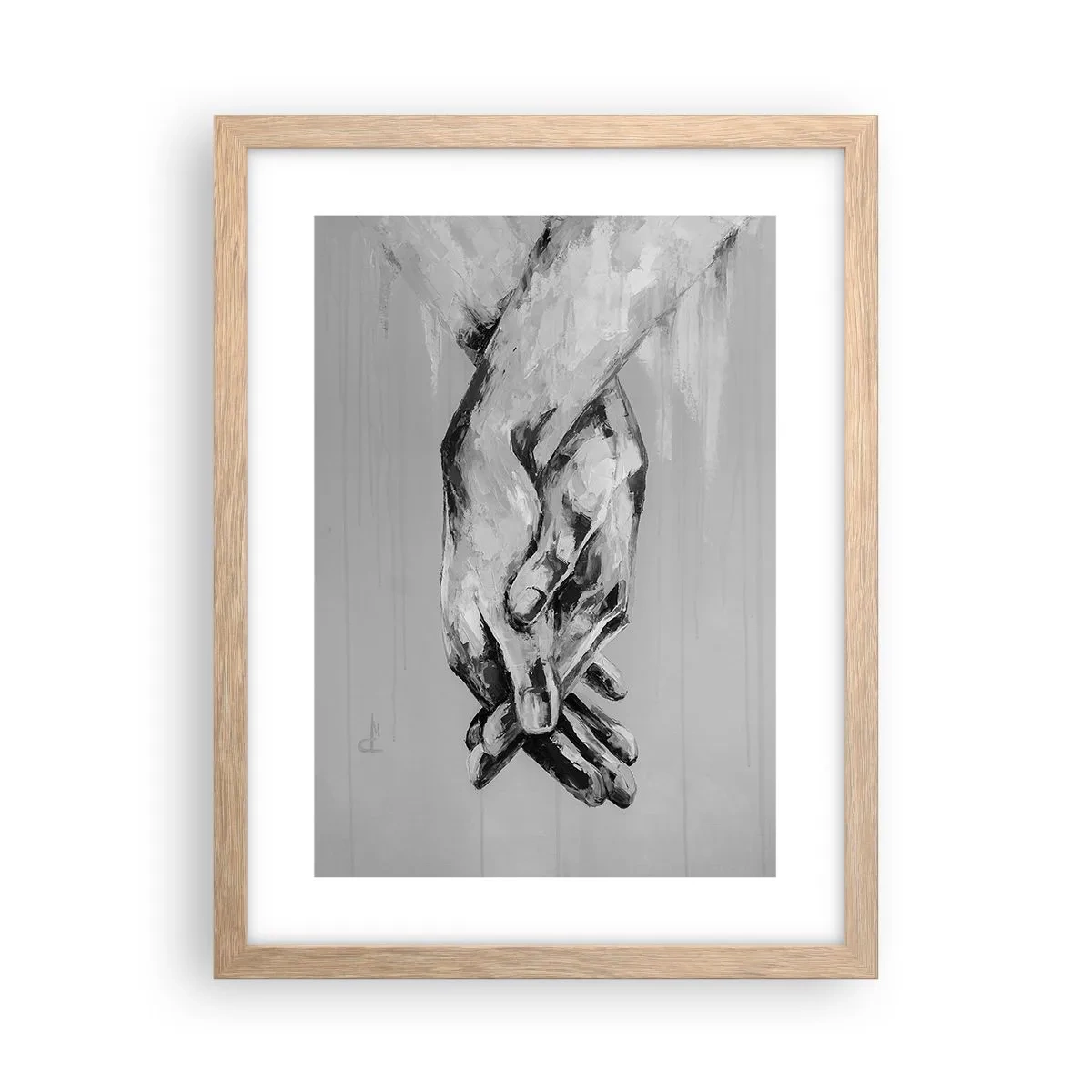 Een poster in een licht eiken lijst - Begin… - 30x40 cm