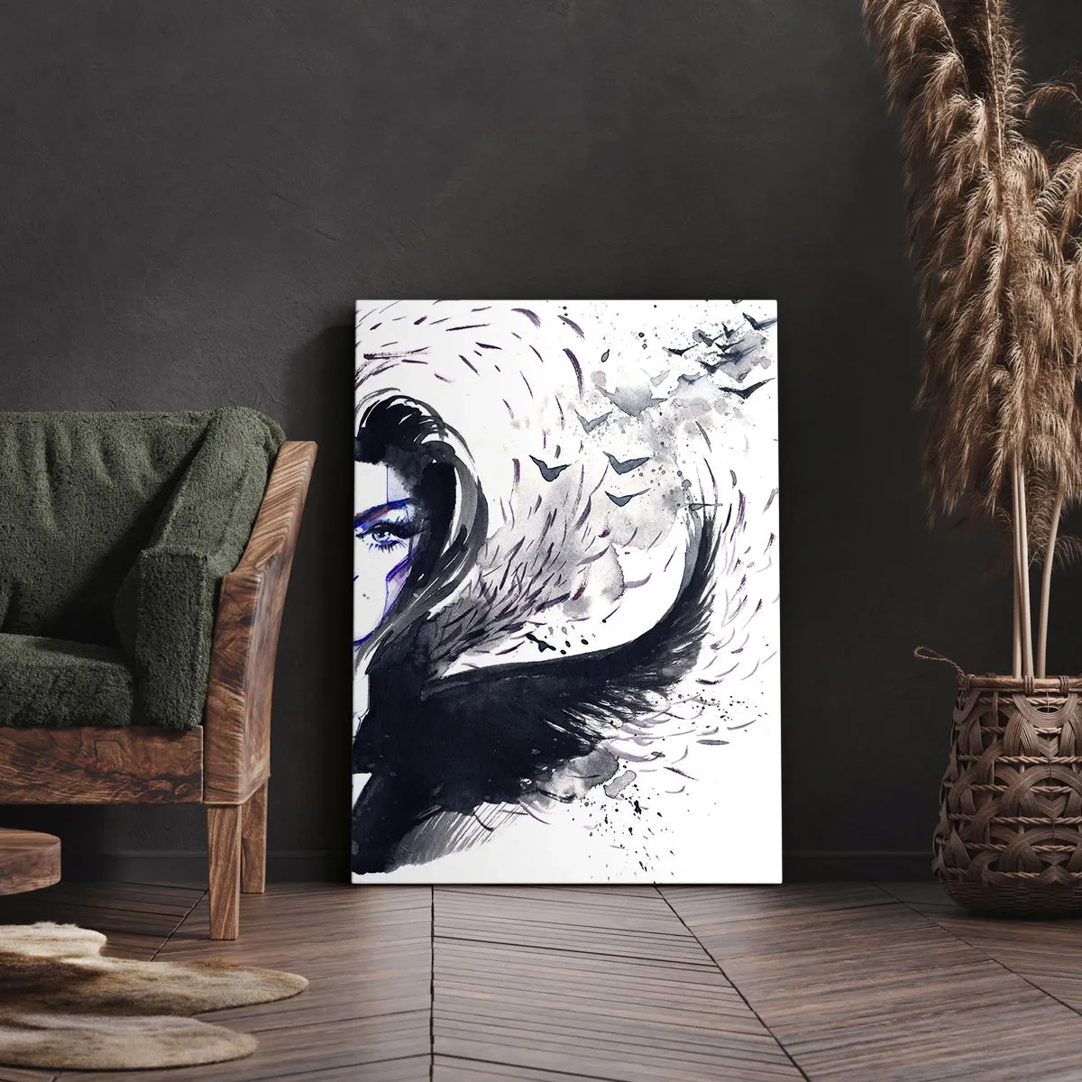 Schilderen op canvas - Demonisch en mooi - 50x70 cm