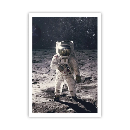 Poster - Groetjes van de maan - 70x100 cm