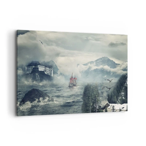 Schilderen op canvas - In magische wateren - 100x70 cm