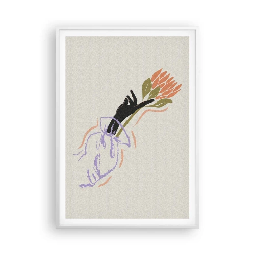 Poster in een witte lijst - Zusterlijke aanraking - 70x100 cm