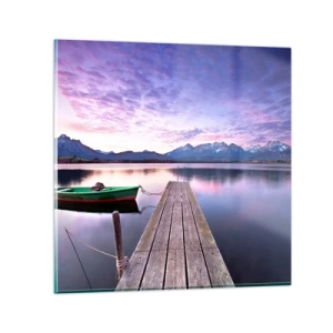 Schilderen op glas - Vriendelijke stilte - 30x30 cm