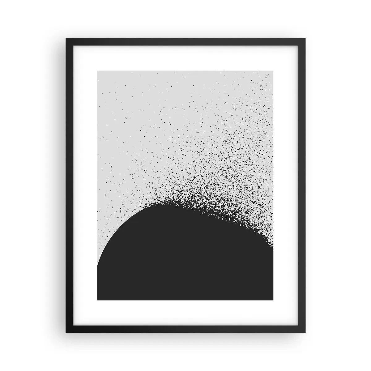 Poster in een zwarte lijst - Beweging van moleculen - 40x50 cm