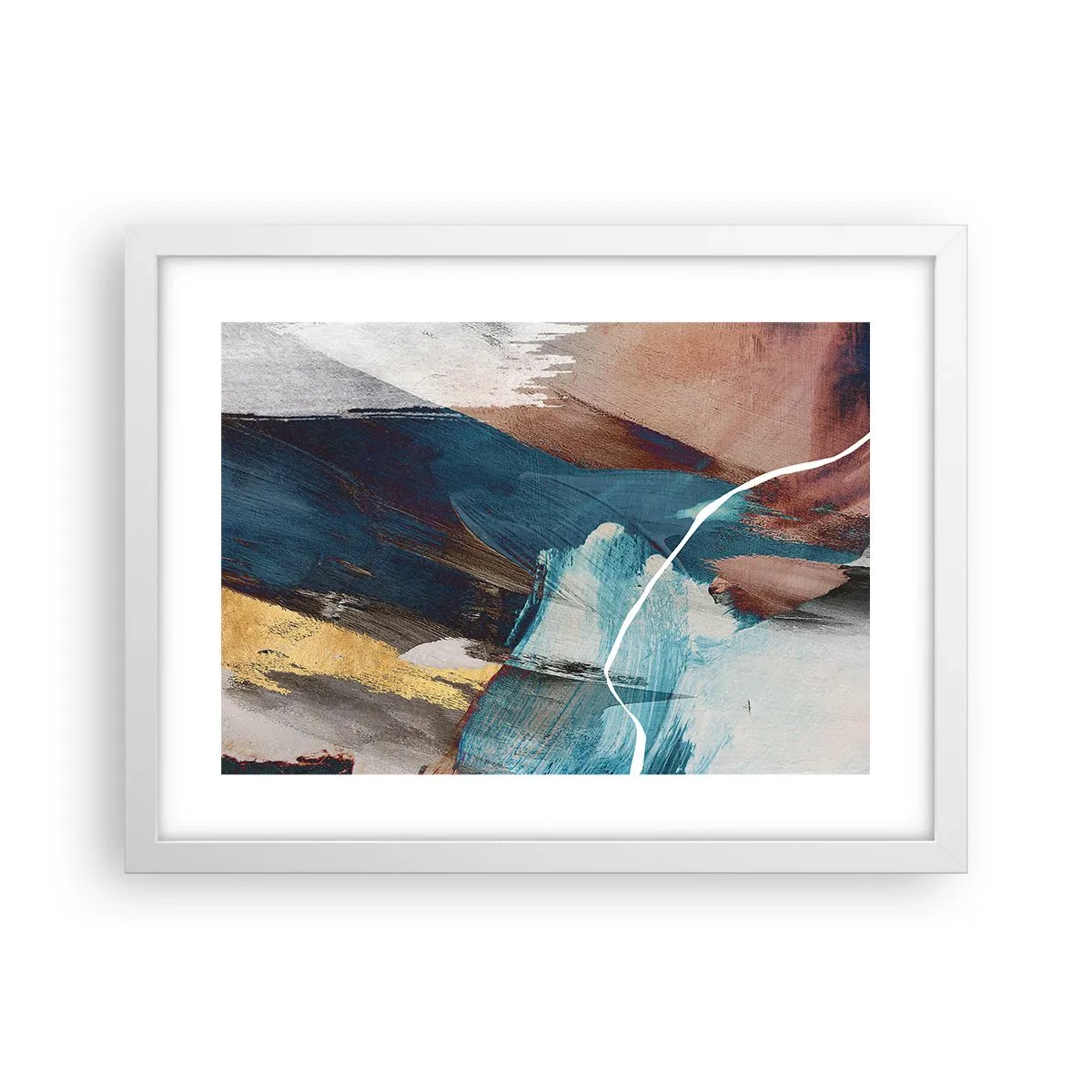 Poster in een witte lijst - Met panache en energie - 40x30 cm