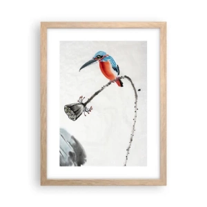 Een poster in een licht eiken lijst - Het leven van de weide - 30x40 cm