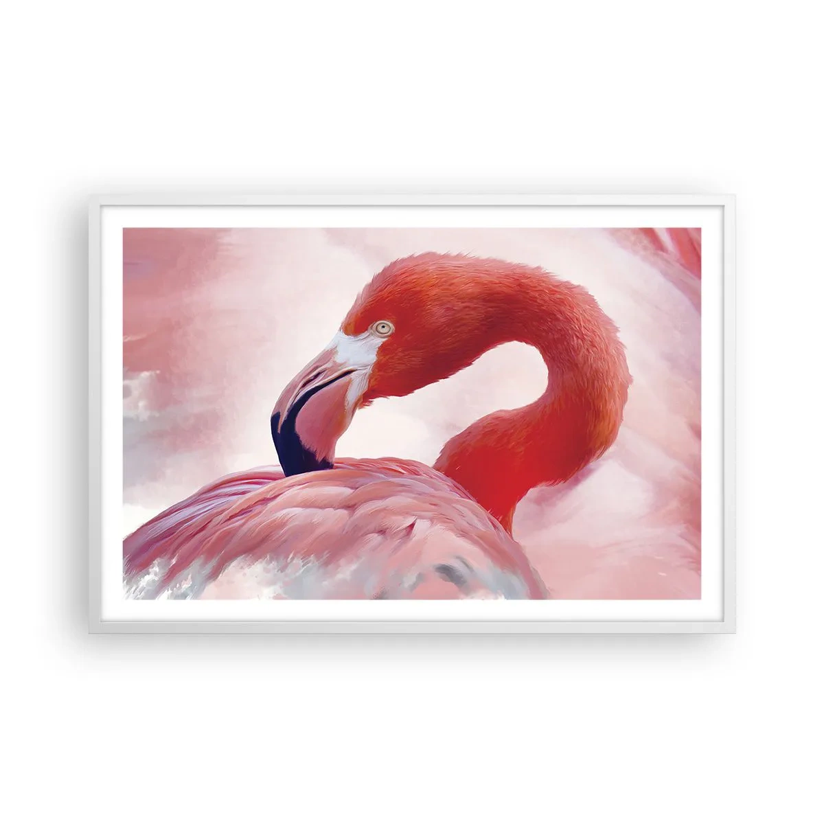 Poster in een witte lijst - Vogel schoonheid - 91x61 cm