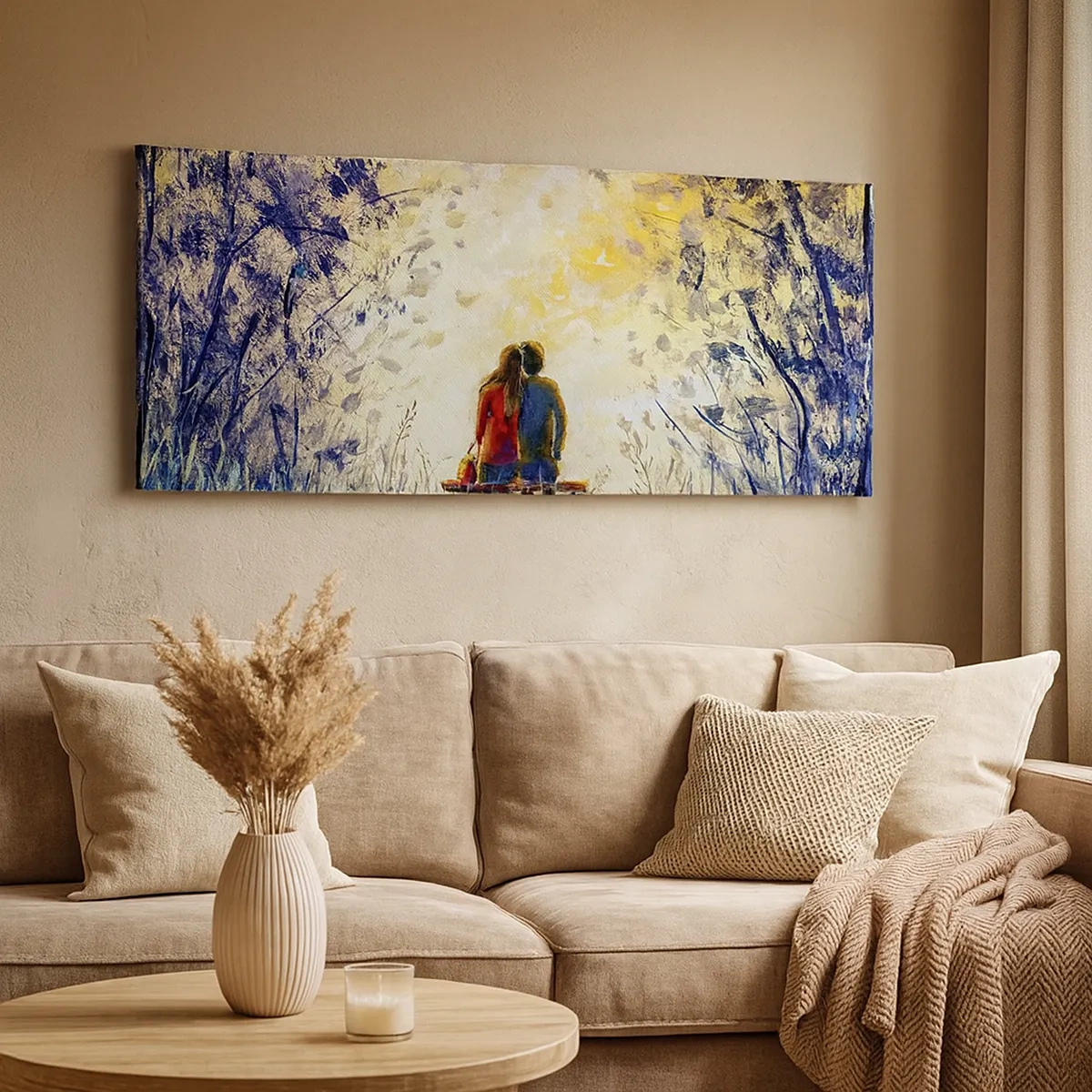 Schilderen op canvas - Een magisch moment - 30x30 cm