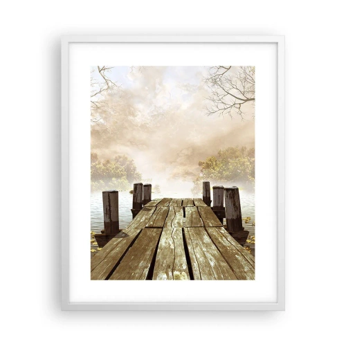 Poster in een witte lijst - Het milde verdriet van de herfst - 40x50 cm