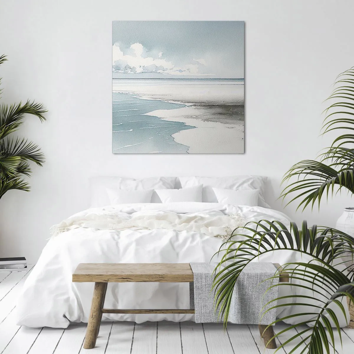 Schilderen op canvas - Zachte vloed - 40x40 cm