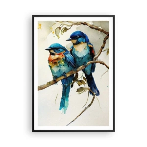 Poster in een zwarte lijst - Is hij boos geworden? - 70x100 cm