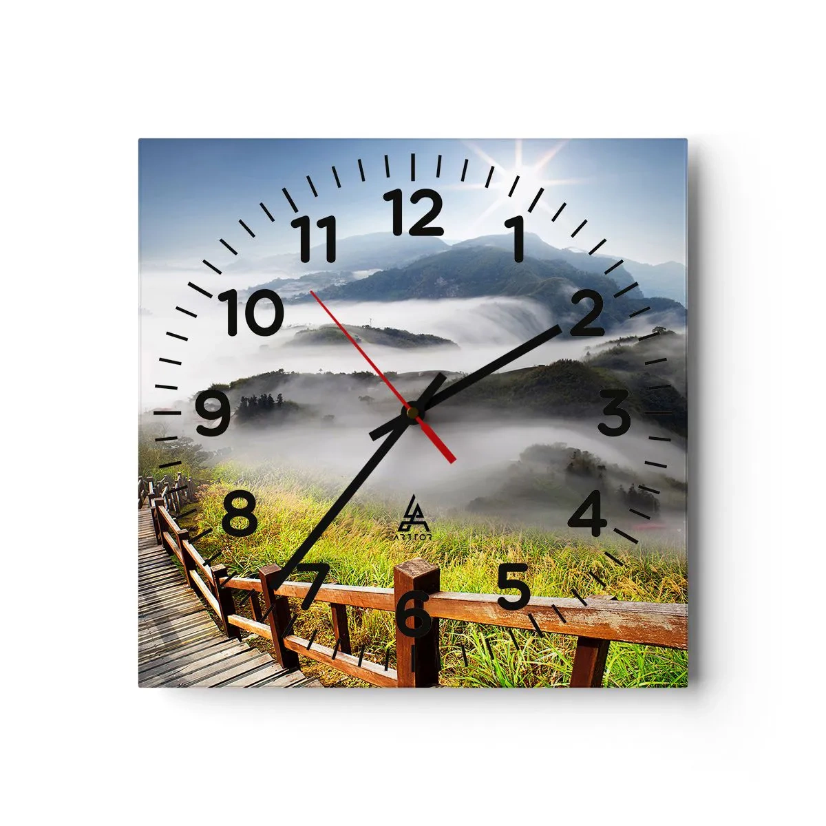 Wandklok - Klok - Geweven van schittering en mist - 40x40 cm