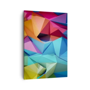 Schilderen op canvas - Regenboog origami - 50x70 cm