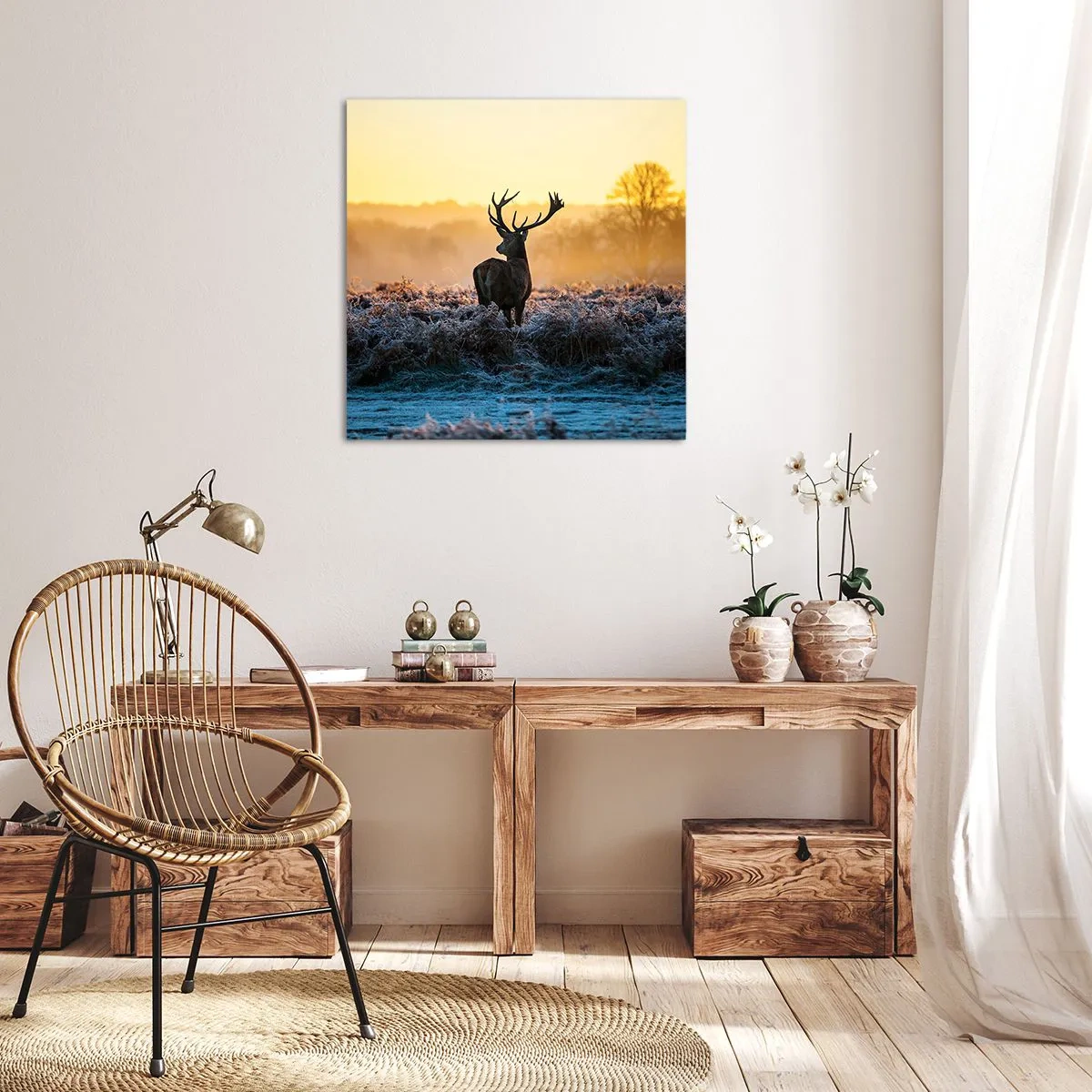 Schilderen op canvas - Gekroond op zijn landgoed - 40x40 cm