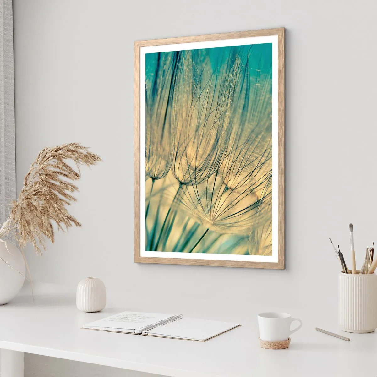 Een poster in een licht eiken lijst - In afwachting van de wind - 30x40 cm