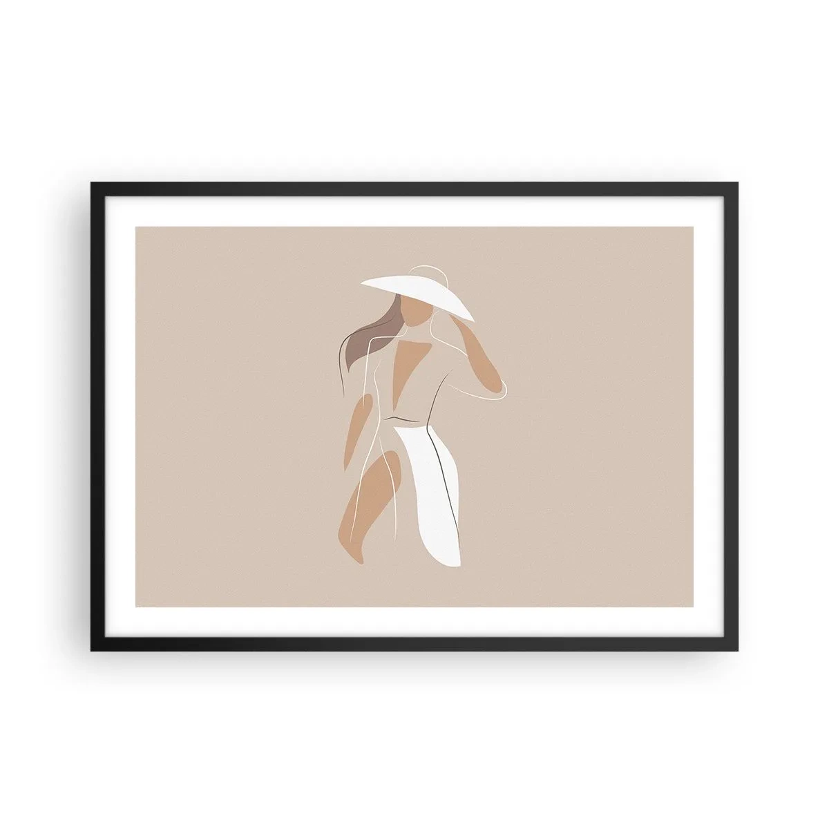 Poster in een zwarte lijst - Mode is leuk - 70x50 cm