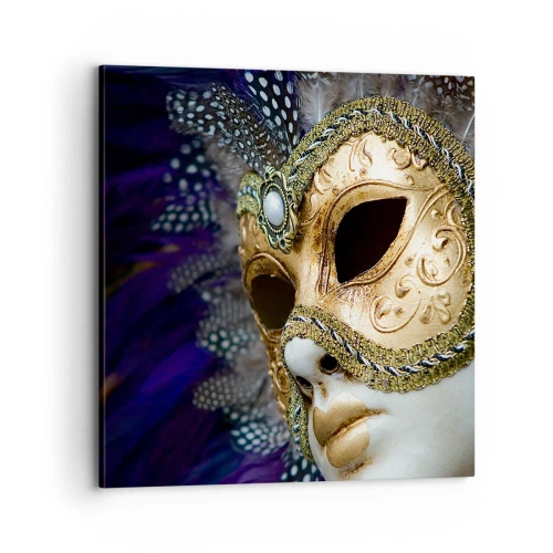 Schilderen op canvas - Venetiaans portret in goud - 70x70 cm