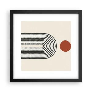 Poster in een zwarte lijst - Magnetisme van vormen en kleuren - 30x30 cm