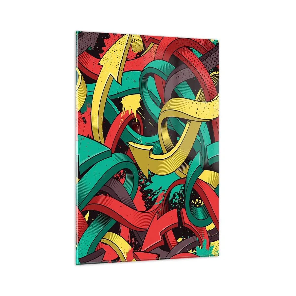 Schilderen op glas - Welke weg naar het doel? - 80x120 cm