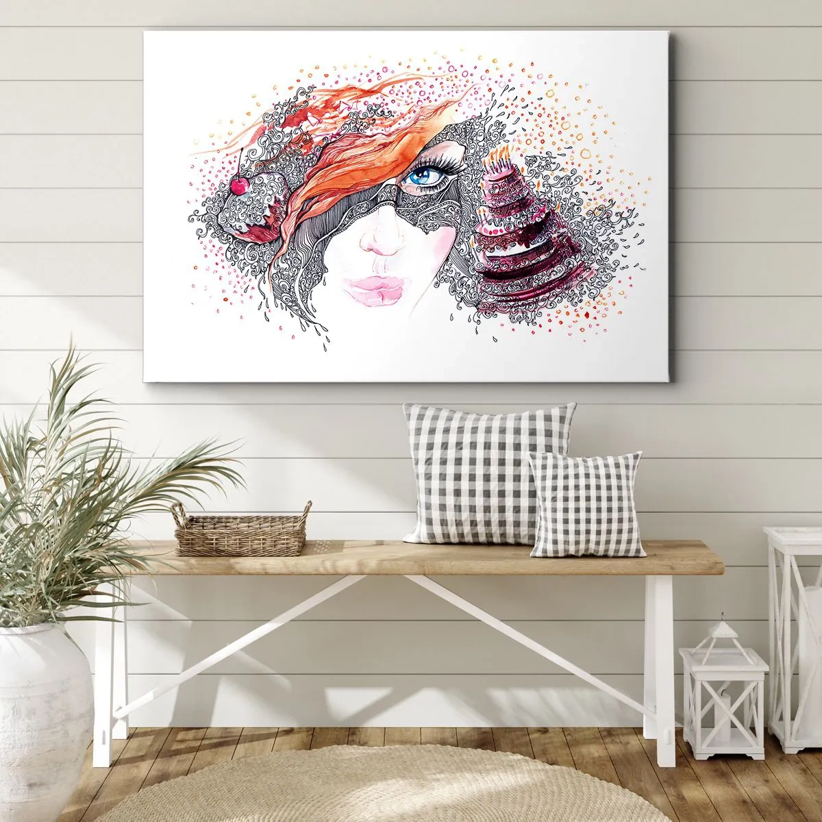 Schilderen op canvas - Elke dag is er een feestdag met haar - 100x70 cm