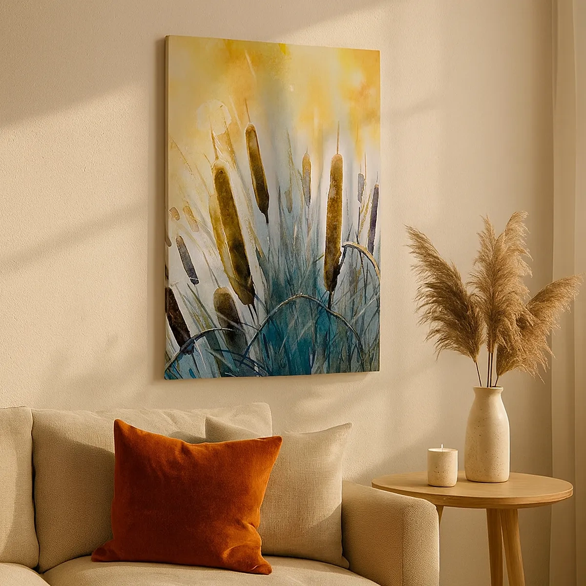 Schilderen op canvas - De kou van het water, de hitte van de zon - 50x70 cm