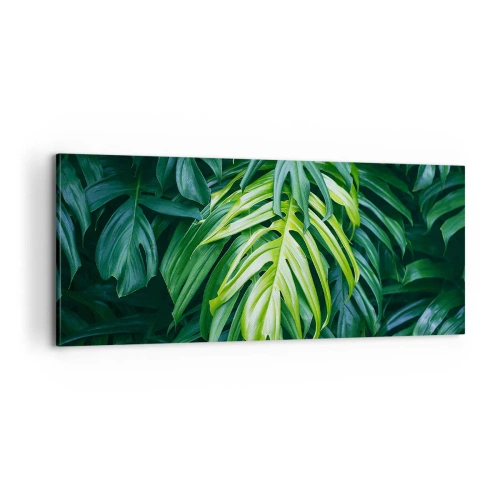 Schilderen op canvas - Dompel jezelf onder in de frisheid - 100x40 cm
