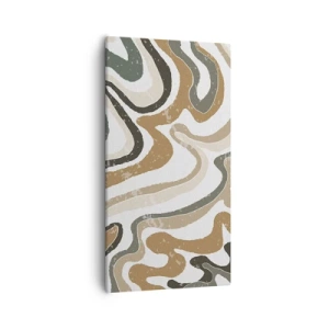 Schilderen op canvas - Meanders van aardekleuren - 55x100 cm