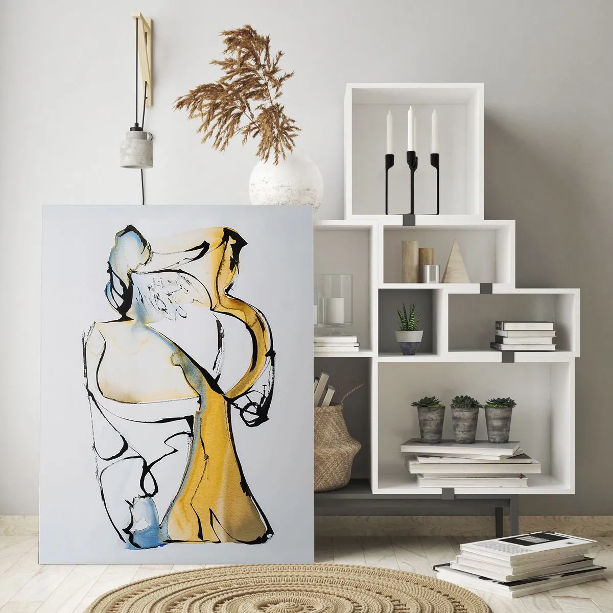 Schilderen op glas - Glazen abstractie - 50x70 cm