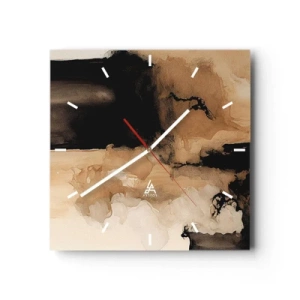 Wandklok - Klok - Intrigerende abstractie - 30x30 cm
