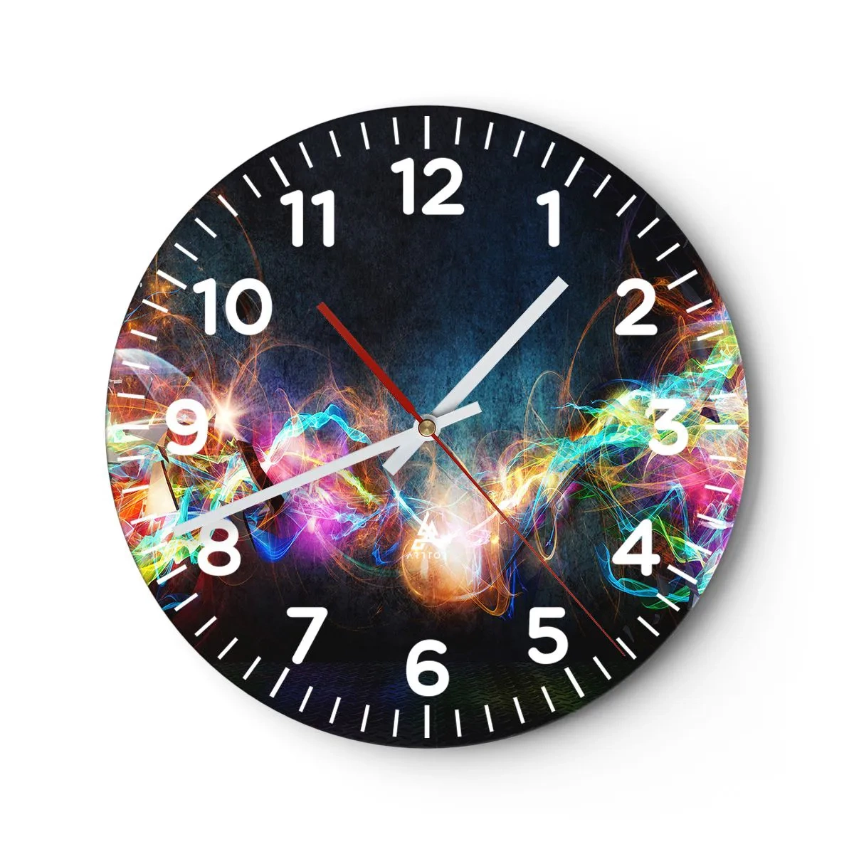 Wandklok - Klok - Met vreugde tegen het donker - 40x40 cm