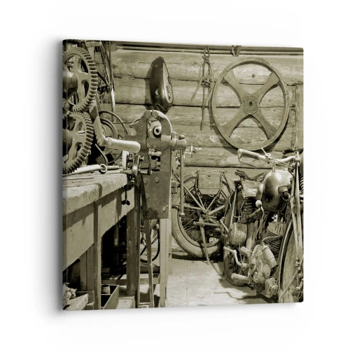 Schilderen op canvas - In de schuur van oom Władek - 40x40 cm