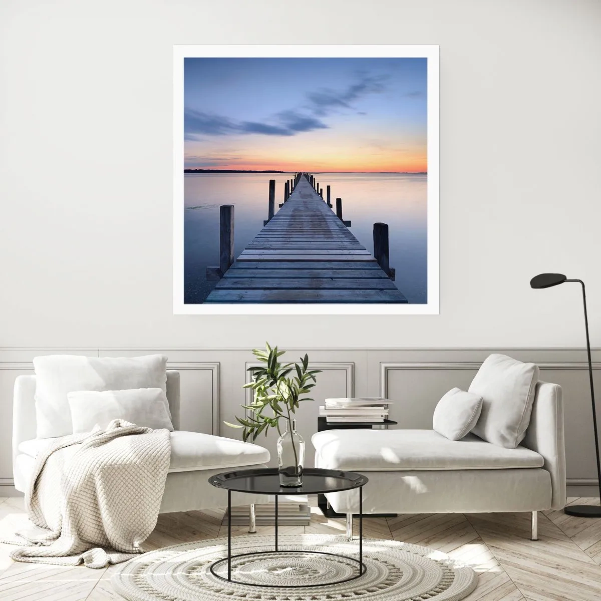 Poster - De rust van een serene schemering - 30x30 cm