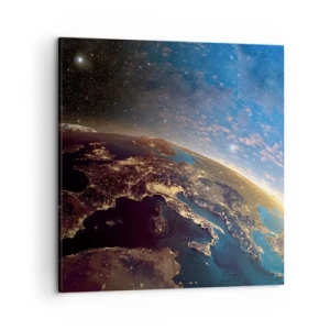 Schilderen op canvas - Laten we eens van een afstand naar onszelf kijken - 50x50 cm