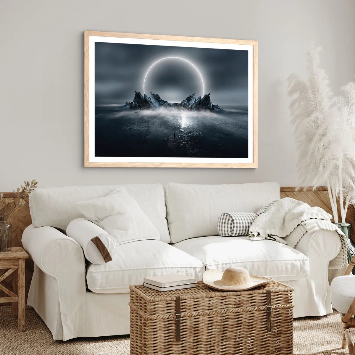 Een poster in een licht eiken lijst - Einde van het verhaal - 40x30 cm