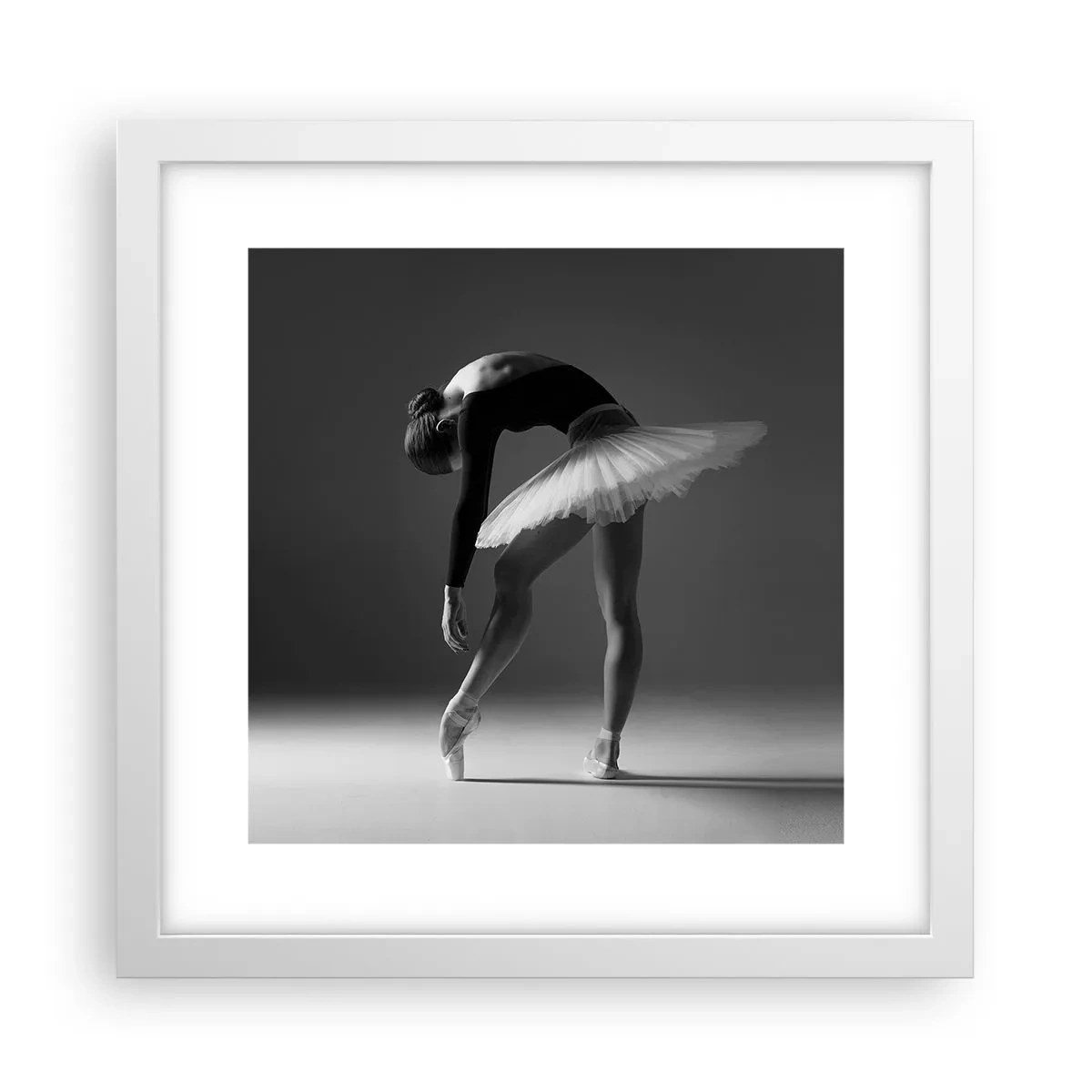 Poster in een witte lijst - Bella ballerina - 30x30 cm