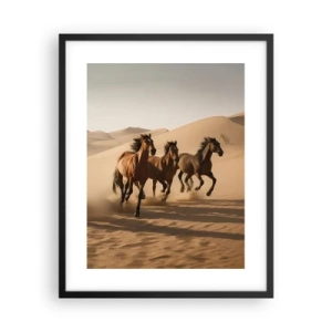 Poster in een zwarte lijst - Vrij als de wind - 40x50 cm