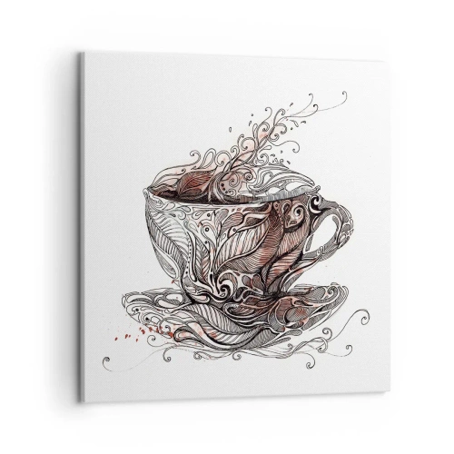 Schilderen op canvas - Thee voor alles - 50x50 cm