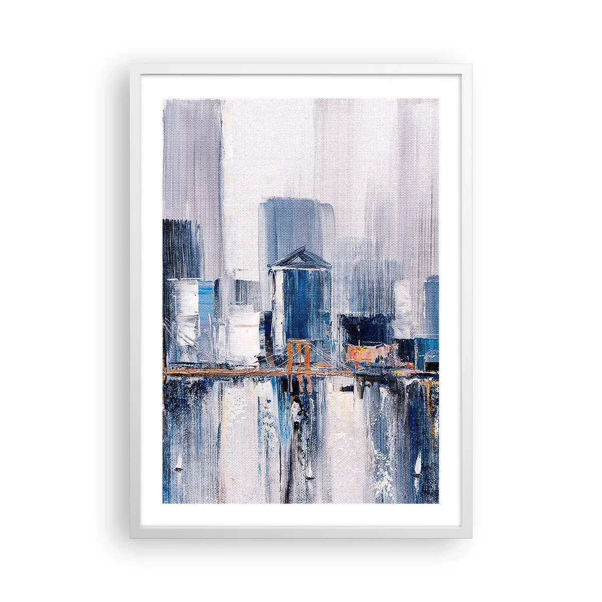 Poster in een witte lijst - New Yorkse impressie - 50x70 cm