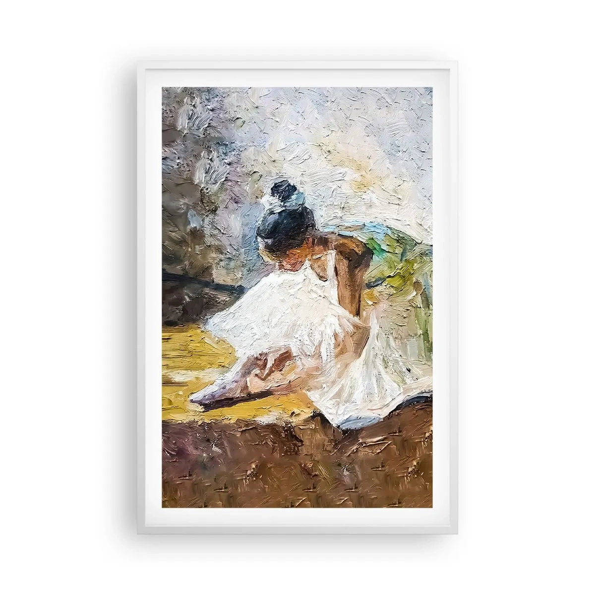 Poster in een witte lijst - Naar een schilderij van Degas - 61x91 cm