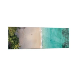 Schilderen op glas - Paradijsstrand - 160x50 cm
