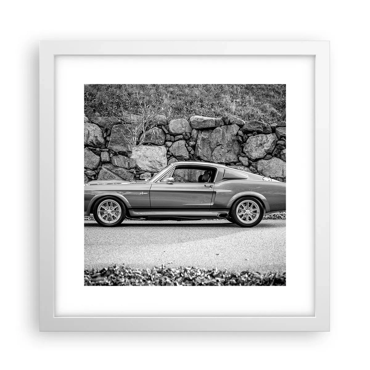 Poster in een witte lijst - De legende van de jaren 60 - 30x30 cm