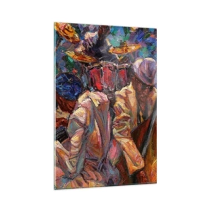 Schilderen op glas - In hetzelfde ritme - 80x120 cm