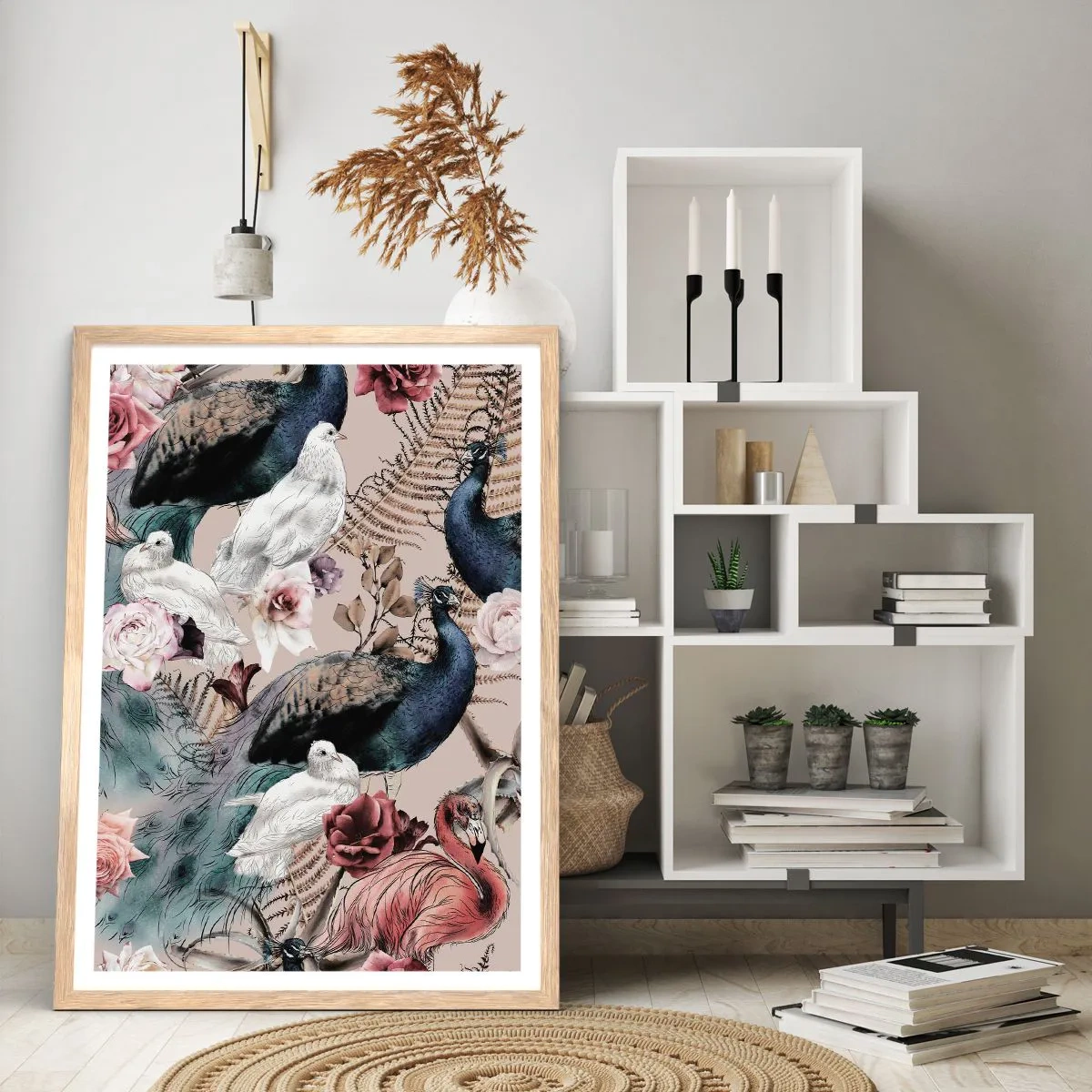 Een poster in een licht eiken lijst - In de paleistuin - 61x91 cm