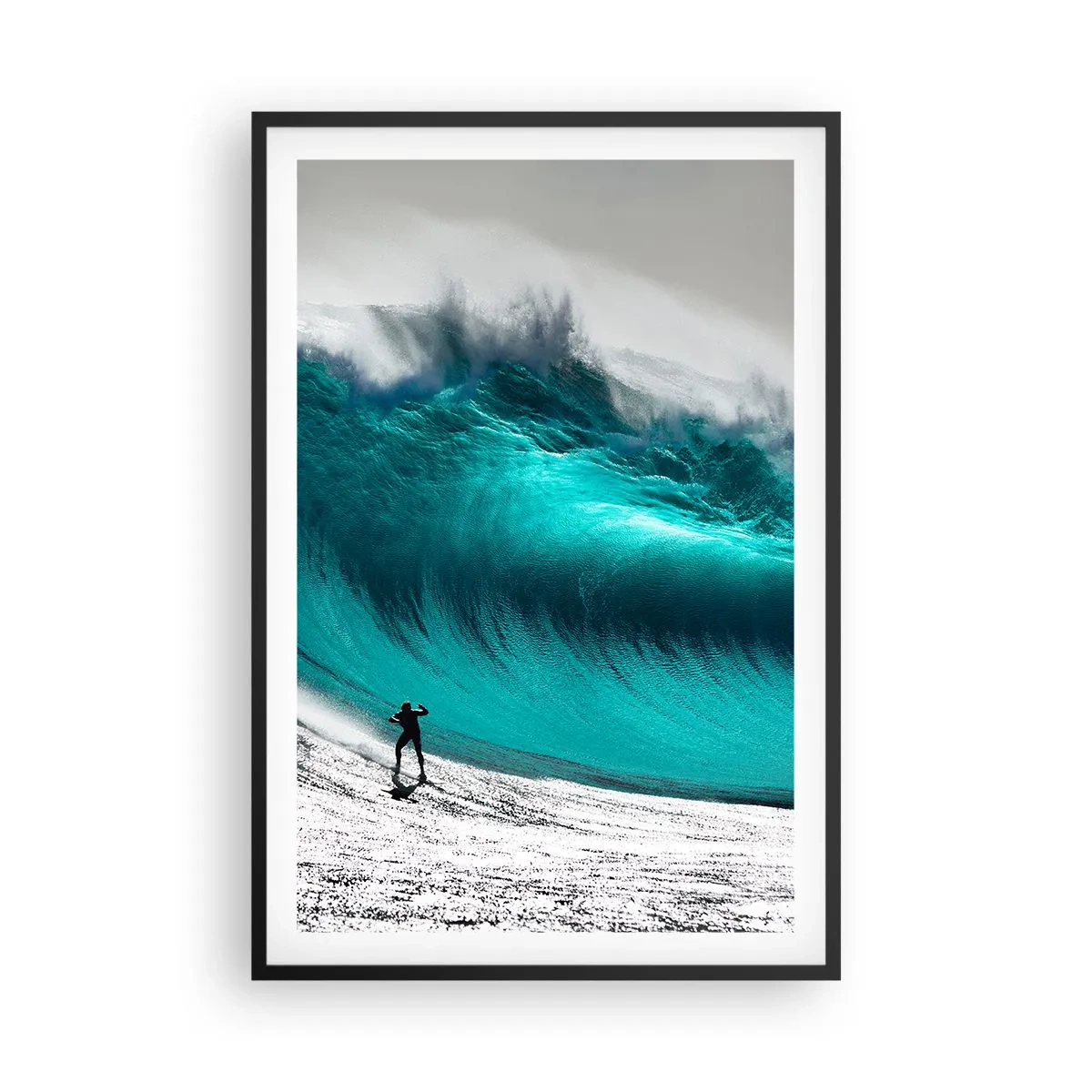 Poster in een zwarte lijst - Uitdaging aanvaard - 61x91 cm