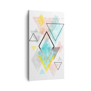 Schilderen op canvas - Geometrisch spel - 45x80 cm