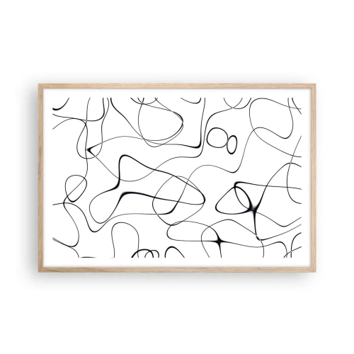 Een poster in een licht eiken lijst - Levenspaden, wisselvalligheden - 91x61 cm